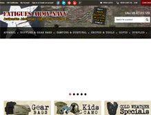 Tablet Screenshot of fatiguesarmynavy.com